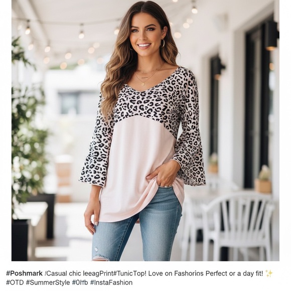 MISSLOOK Tops - Leopard Print Women's Top
